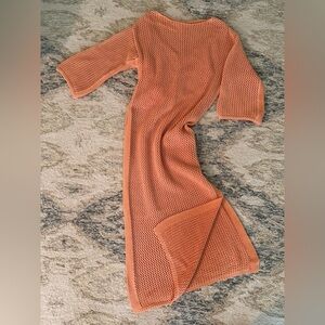 YFB (Forever Young & Broke) Peach Cotten Knit maxi Dress